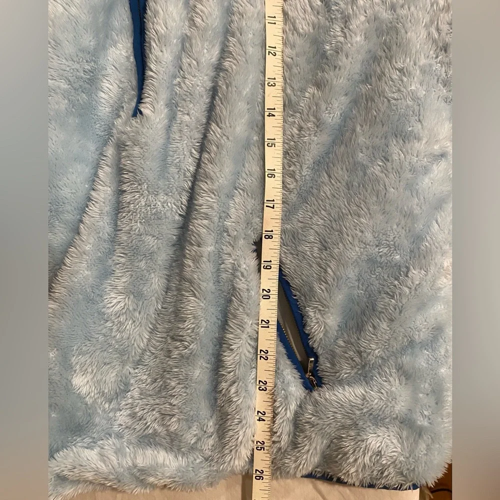 🎉HP🎉Lilly Pulitzer Skipper Sherpa Popover Fleece Fuzzy Half Zip Skim blue XXL - Picture 7 of 10
